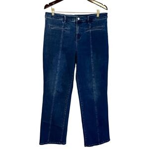 J McLaughlin Womens Emmie Baby Bootcut Jeans Size 14 High Waist Stretch Preppy